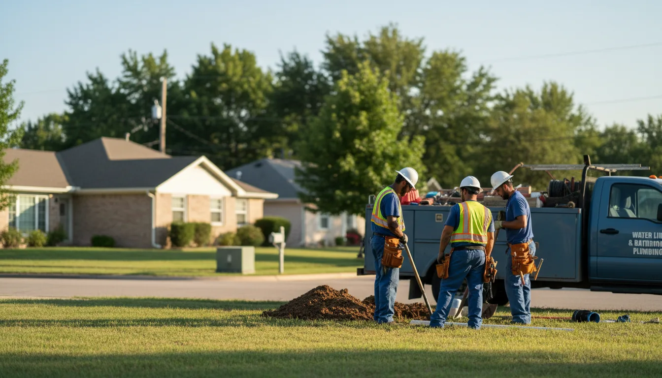 Residential water line and bathroom plumbing service in Gepp, AR